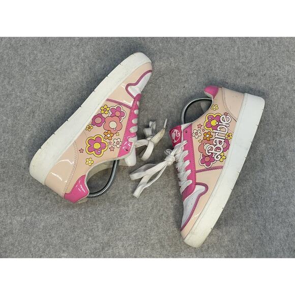 Girls Barbie Low Top Sneakers Pink and white Size 8 - Picture 8 of 15